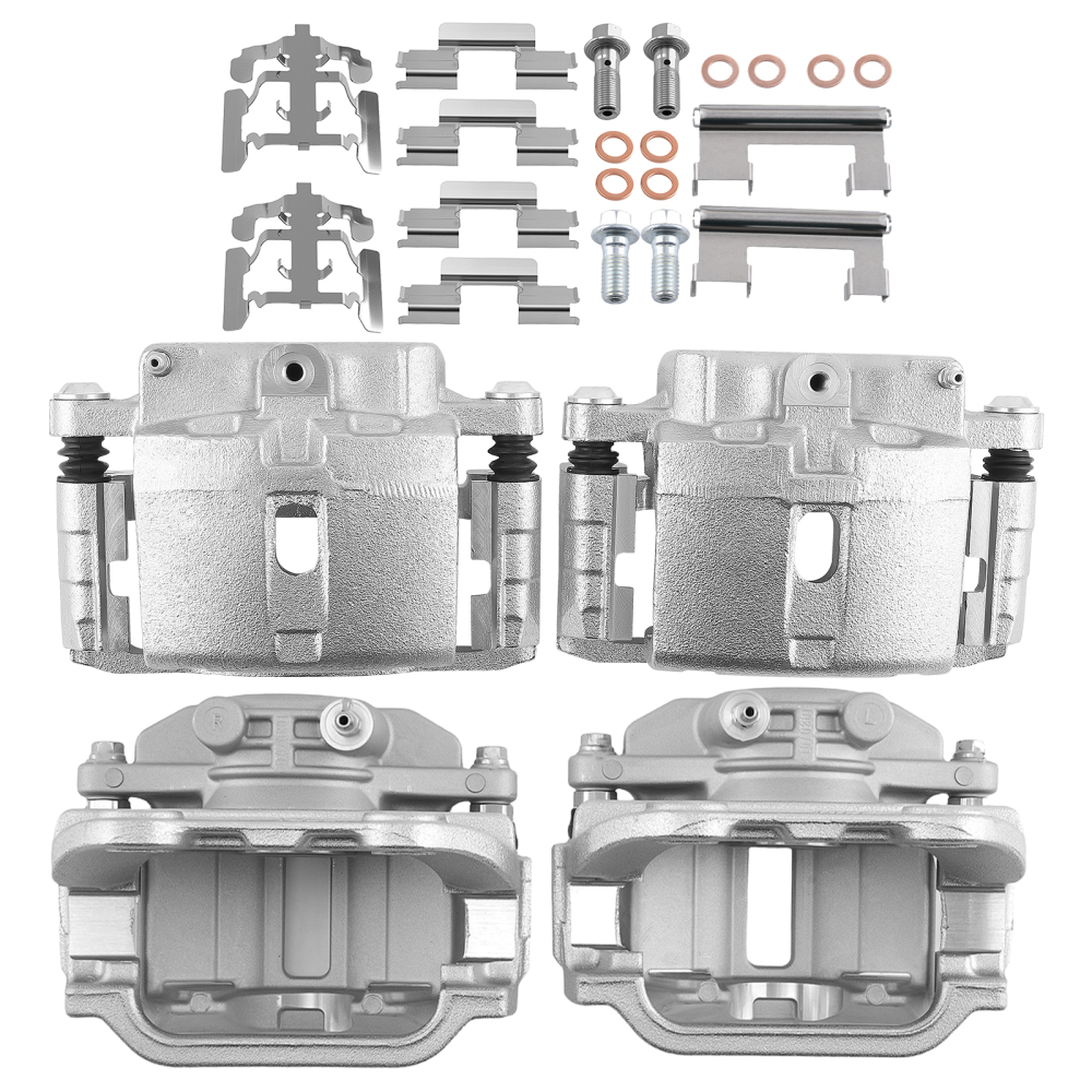 Complete Front Rear Brake Calipers compatible for Chevrolet Astro 2003-2005 with Brackets