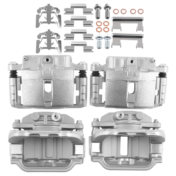 Complete Front Rear Brake Calipers compatible for Chevrolet Astro 2003-2005 with Brackets