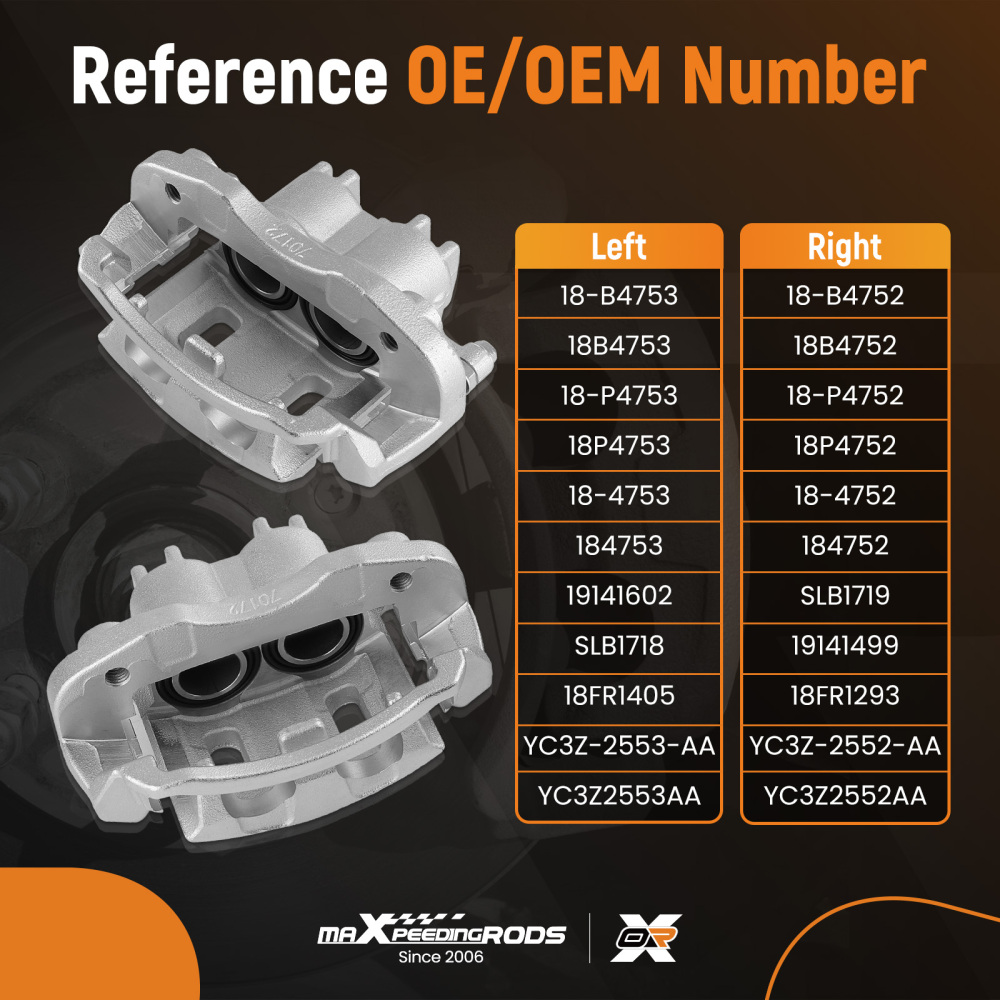 Rear Left Right Caliper compatible for Ford Excursion 2000-2005 F-250 F-350 00-04 18-B4753