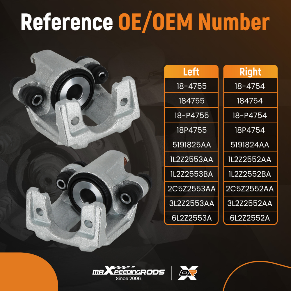 Rear Disc Brake Caliper compatible for Ford Explorer 2001-2010 Explorer Sport 2003 18-4755