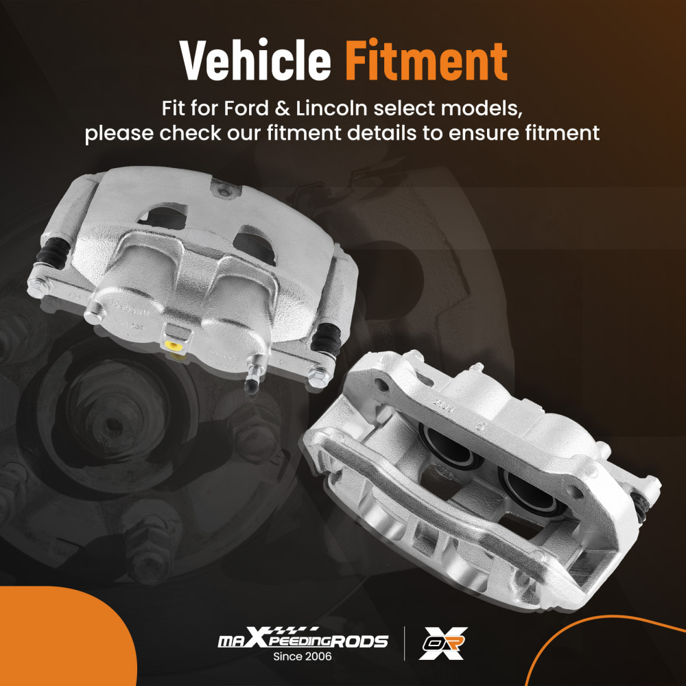 Front Left Right Caliper w / Bracket compatible for Ford Expedition F-150 compatible for Lincoln 2010-2021