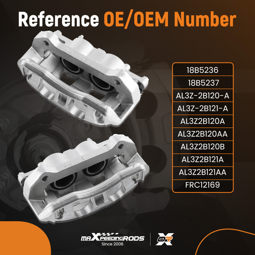 Front Left Right Caliper w / Bracket compatible for Ford Expedition F-150 compatible for Lincoln 2010-2021