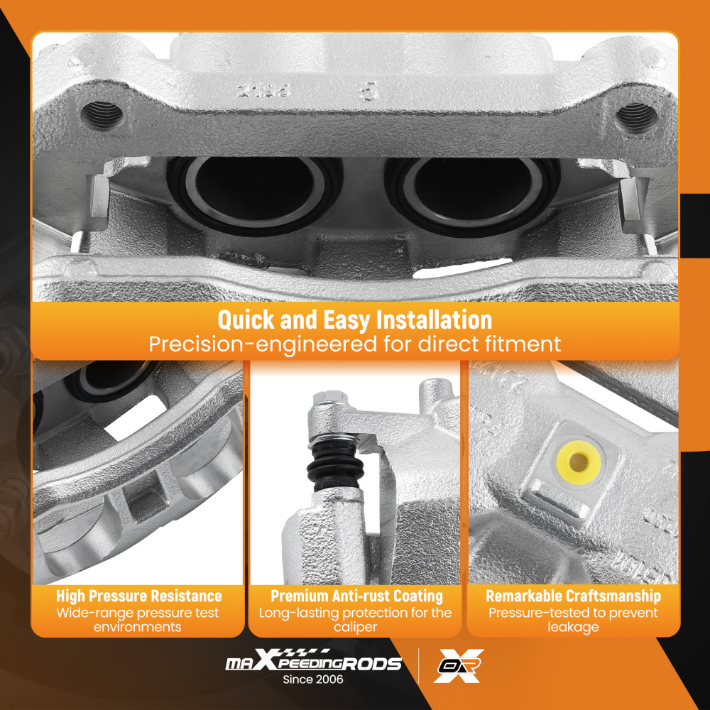 Front Left Right Caliper w / Bracket compatible for Ford Expedition F-150 compatible for Lincoln 2010-2021