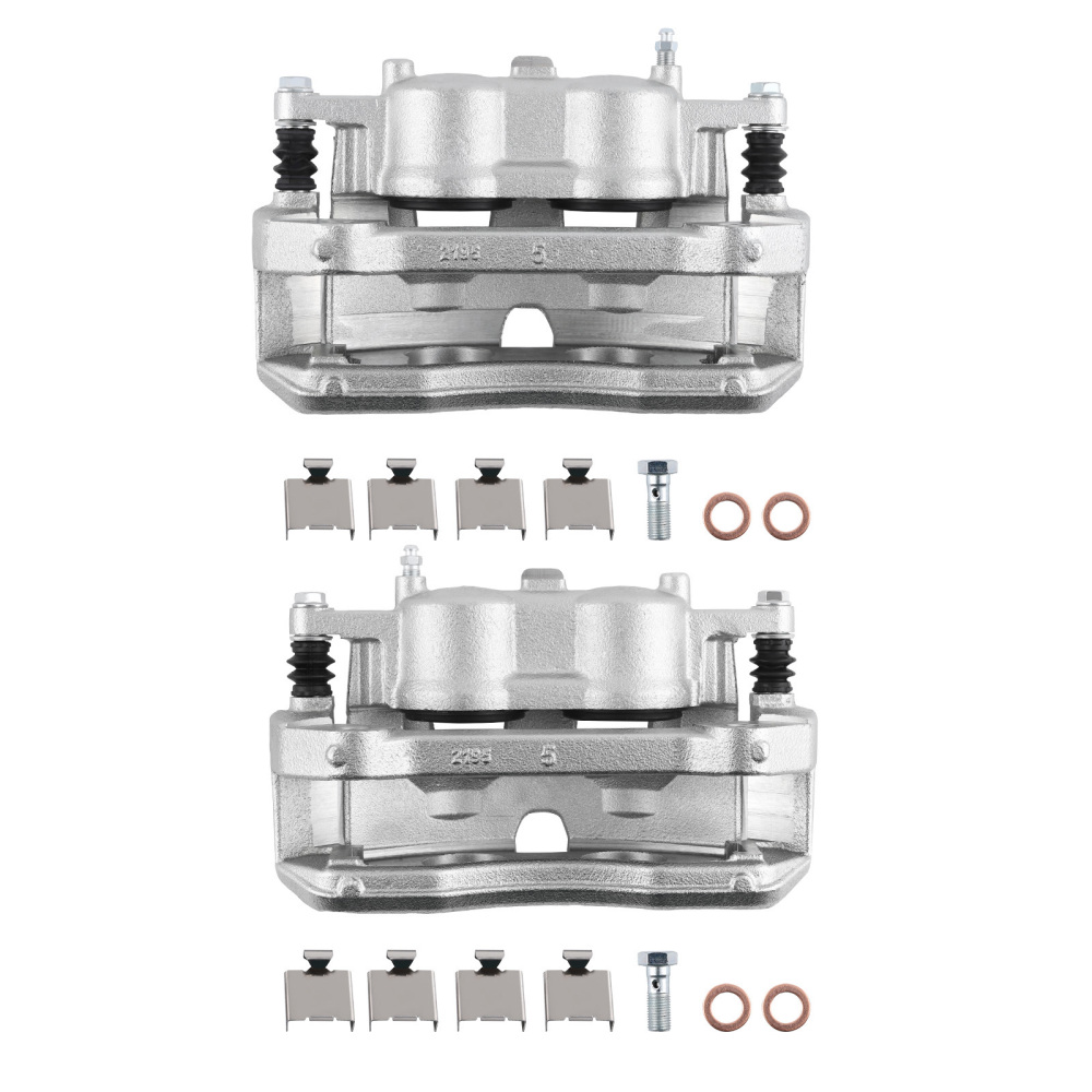 4x Front Rear Brake Calipers w/ Bracket compatible for Ford F-150 2010-2011 18B5236 18B5237