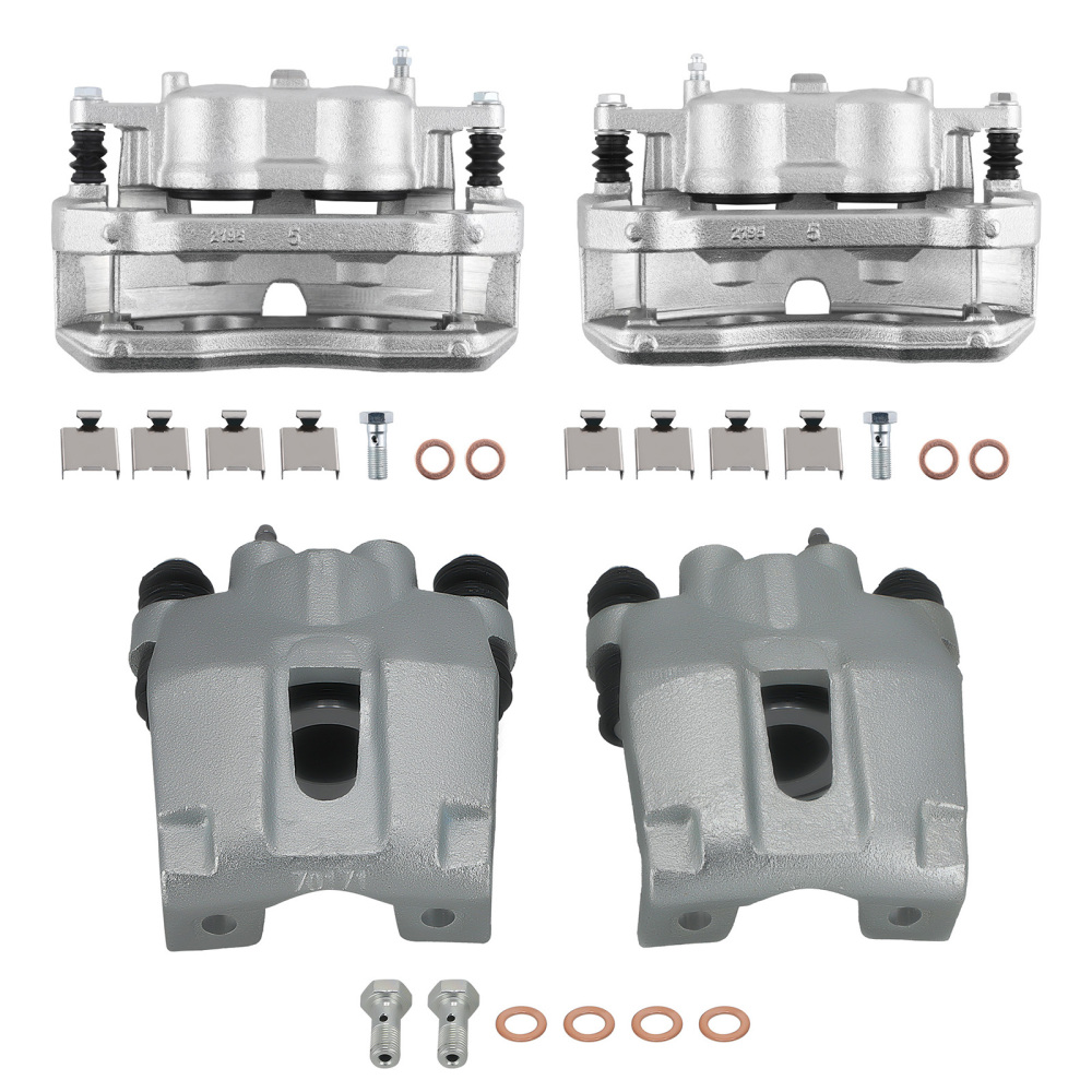 4x Front Rear Brake Calipers w/ Bracket compatible for Ford F-150 2010-2011 18B5236 18B5237