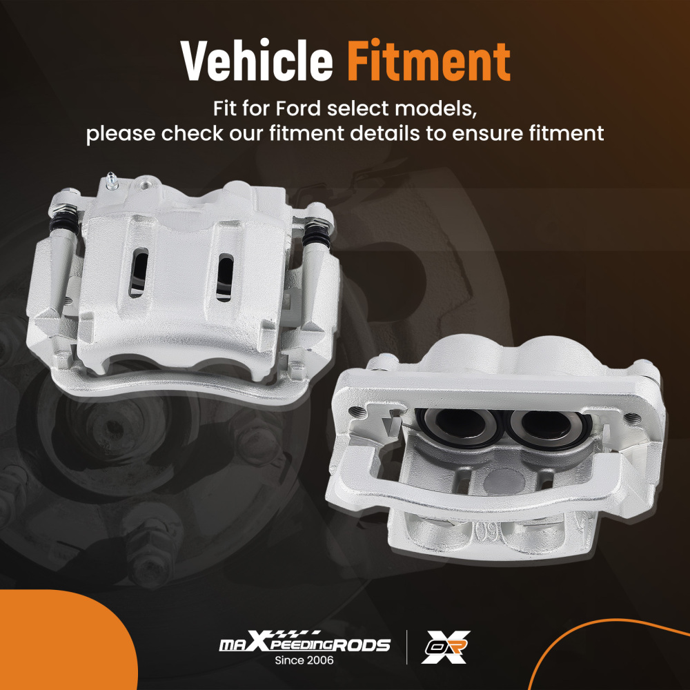 Front L/R Brake Caliper w/Bracket compatible for Ford F-250 Super Duty 2005-2012 SLB1914