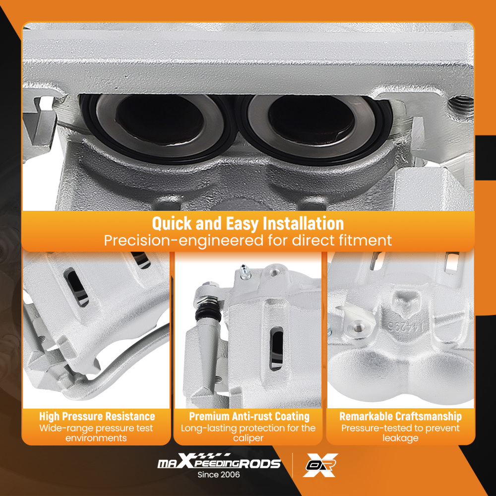 Front L/R Brake Caliper w/Bracket compatible for Ford F-250 Super Duty 2005-2012 SLB1914