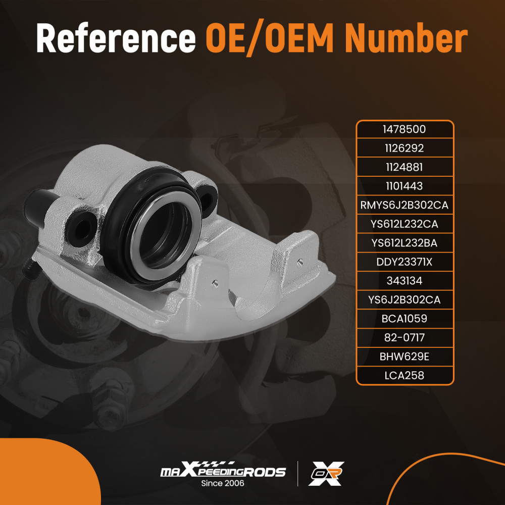 Brake Caliper Front Left compatible for Ford Courier 1988-2016 Fiesta 1995-2010 DDY23371X