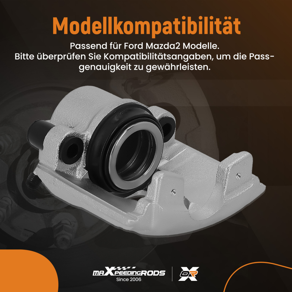 Brake Caliper Front Left compatible for Ford Courier 1988-2016 Fiesta 1995-2010 DDY23371X