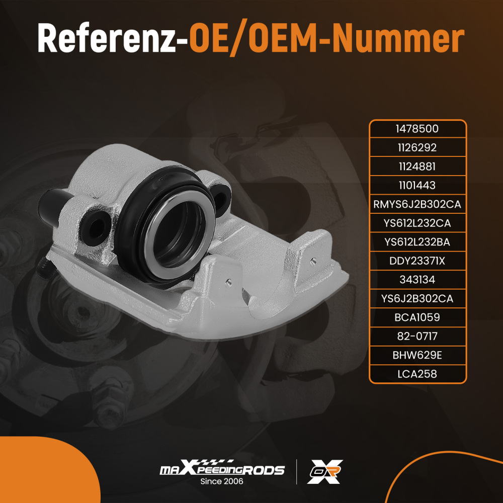 Brake Caliper Front Left compatible for Ford Courier 1988-2016 Fiesta 1995-2010 DDY23371X