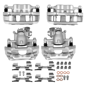 Front Rear Disc Brake Calipers w/Bracket compatible for Ford Explorer 2011-19/Flex 2010-14