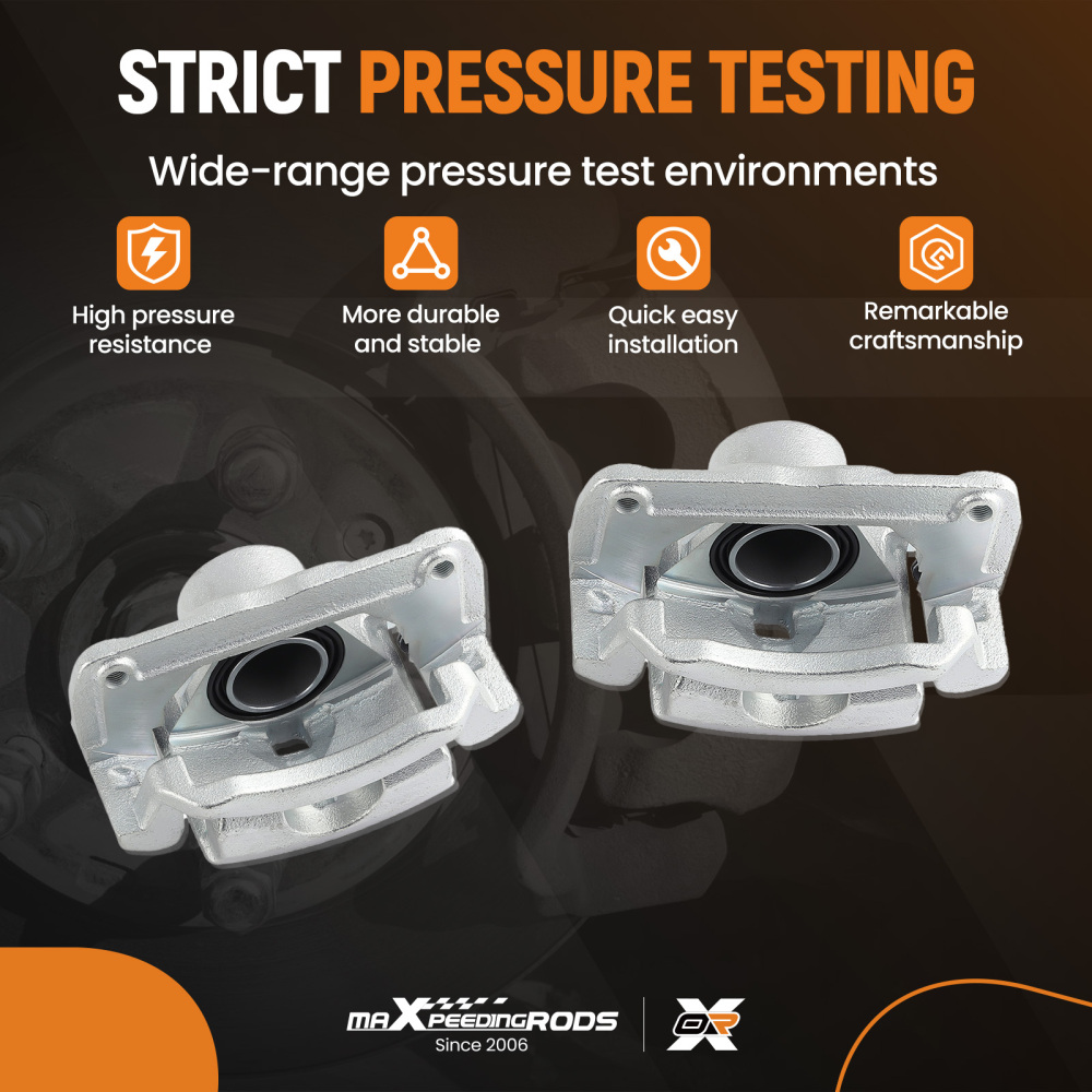 Front Brake Calipers w/ Bracket Pair 2 compatible for Ford Fusion compatible for Lincoln MKZ Zephyr 185000