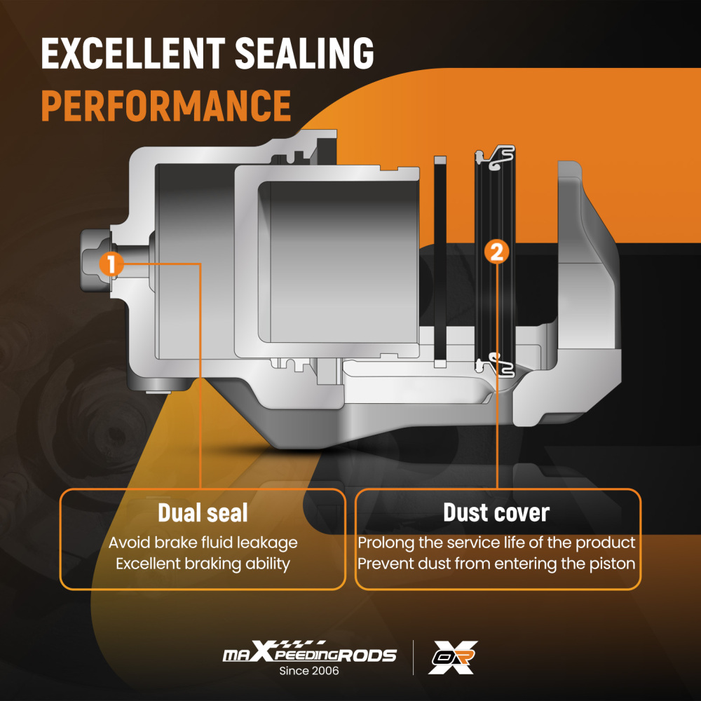 Front Brake Calipers w/ Bracket Pair 2 compatible for Ford Fusion compatible for Lincoln MKZ Zephyr 185000