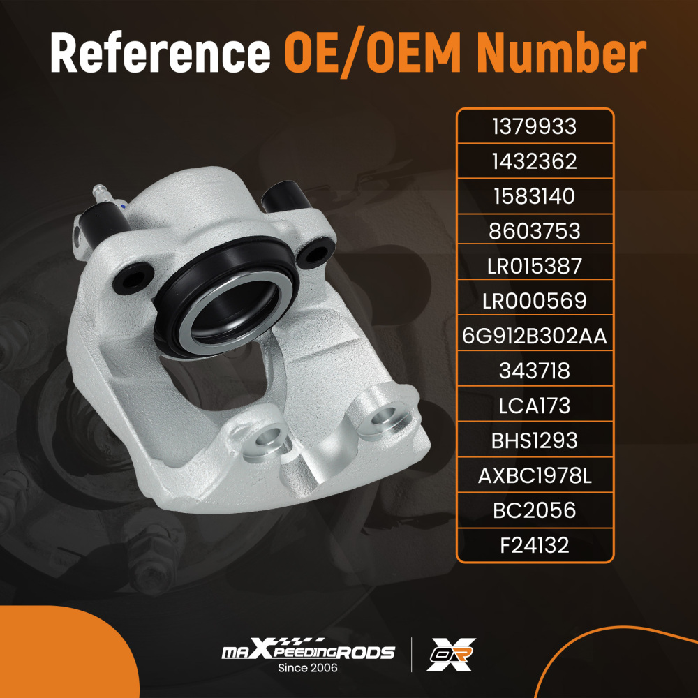 Brake Caliper Kit Front Left compatible for Ford Galaxy compatible for Volvo S60 S80 V60 V70 XC70 1379933