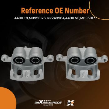 2 Front Left Right Brake Caliper compatible for Mitsubishi Outlander compatible for Citroen Peugeot 4007