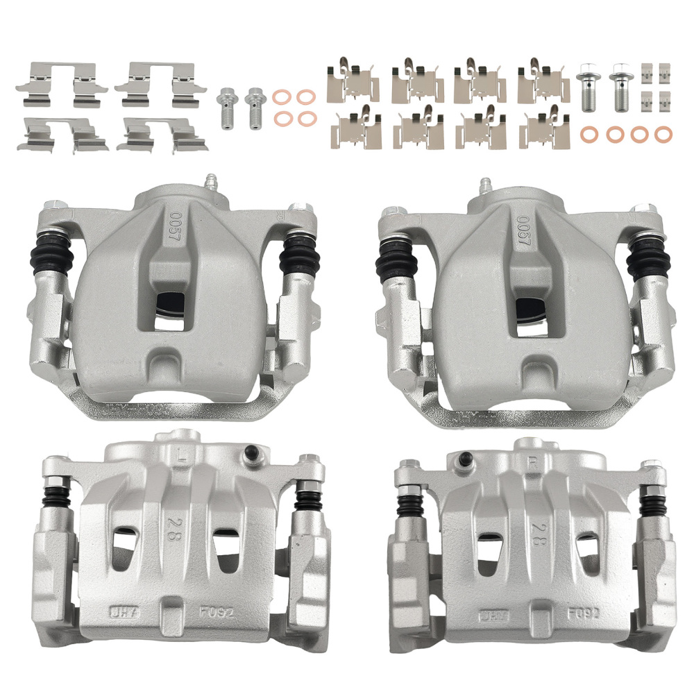Front Rear Left Right Brake Calipers compatible for Toyota Highlander 2008-2013 w/ Bracket