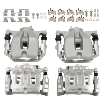 Front Rear Left Right Brake Calipers compatible for Toyota Highlander 2008-2013 w/ Bracket