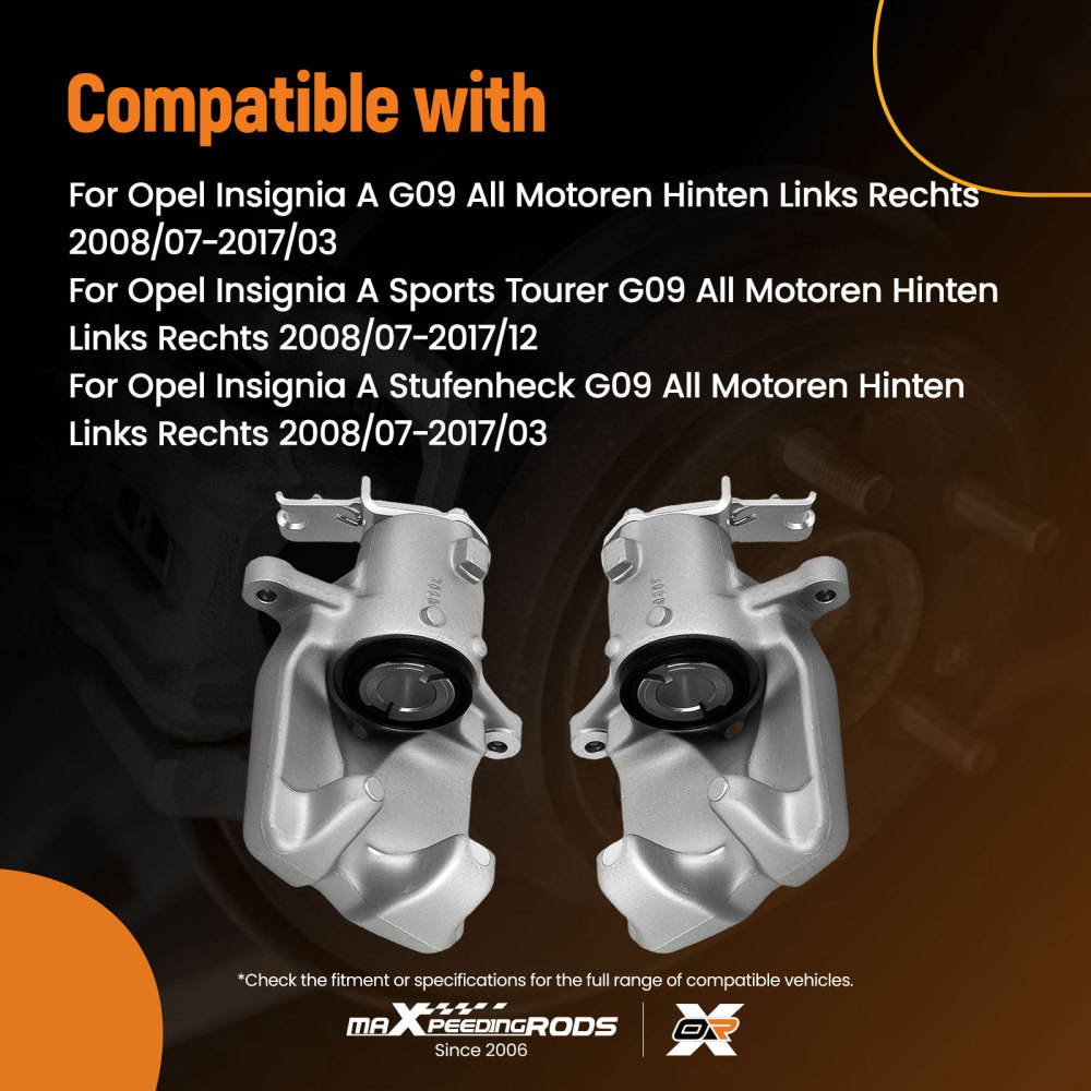 Pinza Freno Posteriore Sinistra + Destra compatibile per Opel Insignia A G09 compatibile per Saab 9-5 YS3G