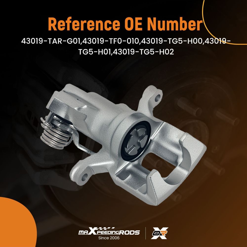 Left Rear Brake Caliper compatible for Honda Jazz 1.2 1.3 1.4 2008-2015 43019-TG5-H00 239mm