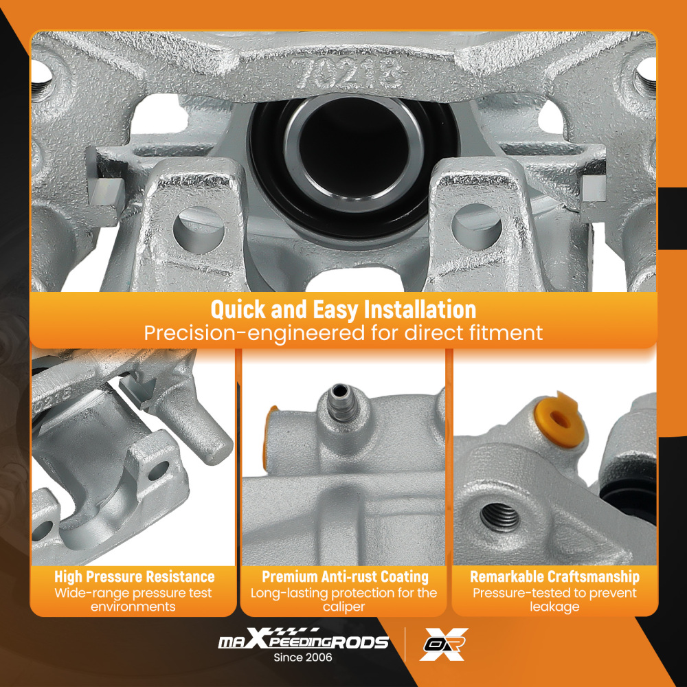 Rear Disc Brake Calipers w/ Bracket compatible for Dodge Caliber compatible for Jeep Compass Patriot 07-17