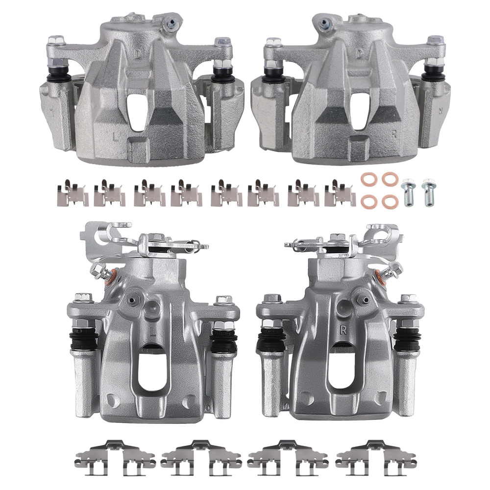 Front Rear Brake Caliper Set compatible for Pontiac Vibe 1.8L 09-10 19P3797 19B3434 19B3435