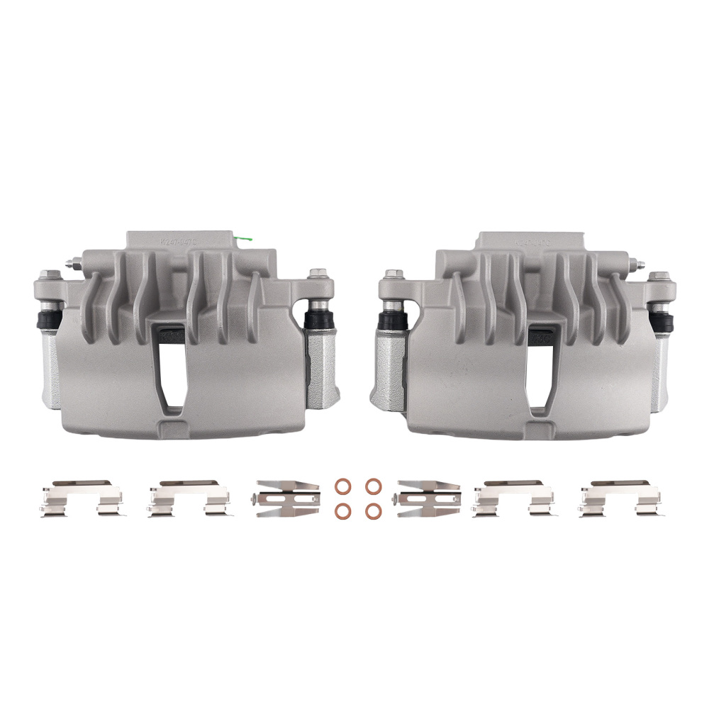 2x Front LeftRight Brake Caliper w/Bracket compatible for Ford Mustang Base GT 1999-2002