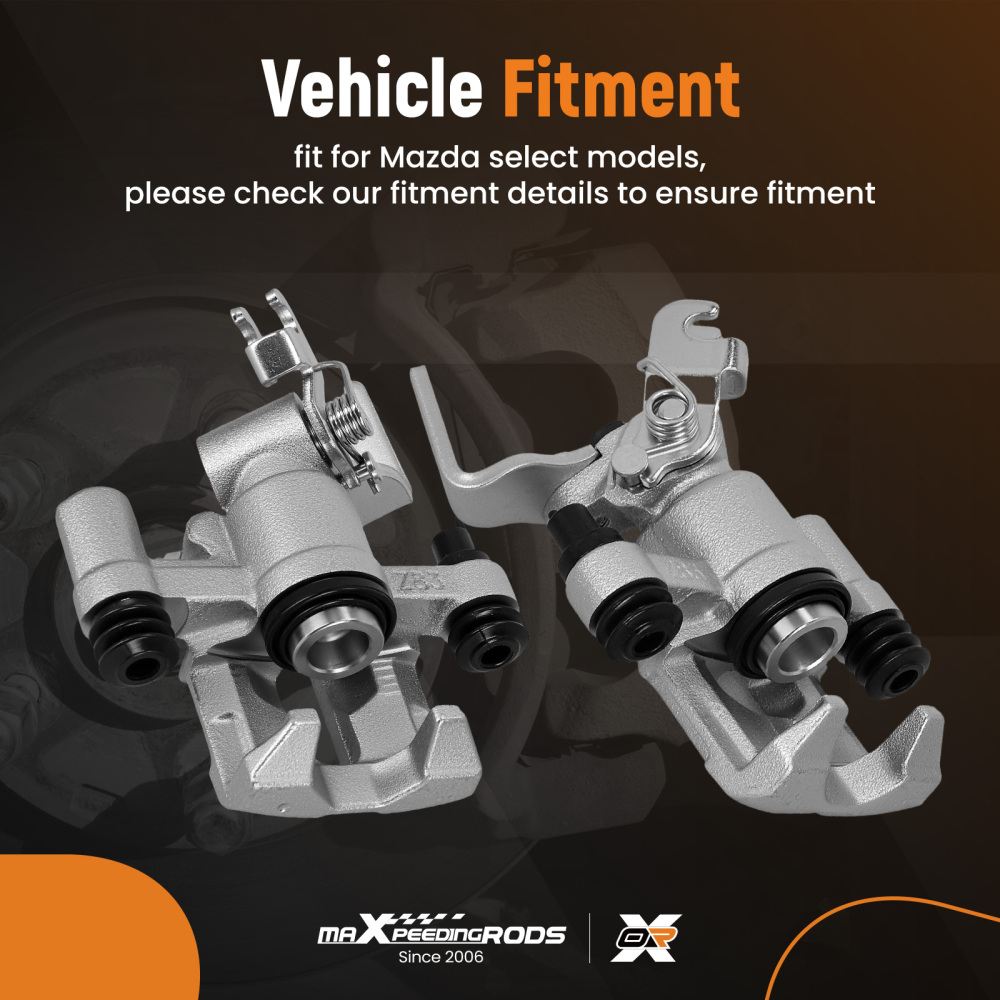 Pair Brake Caliper Rear compatible for Mazda MX-5 1993-2005 NA752671XA NA752661XA 251mm
