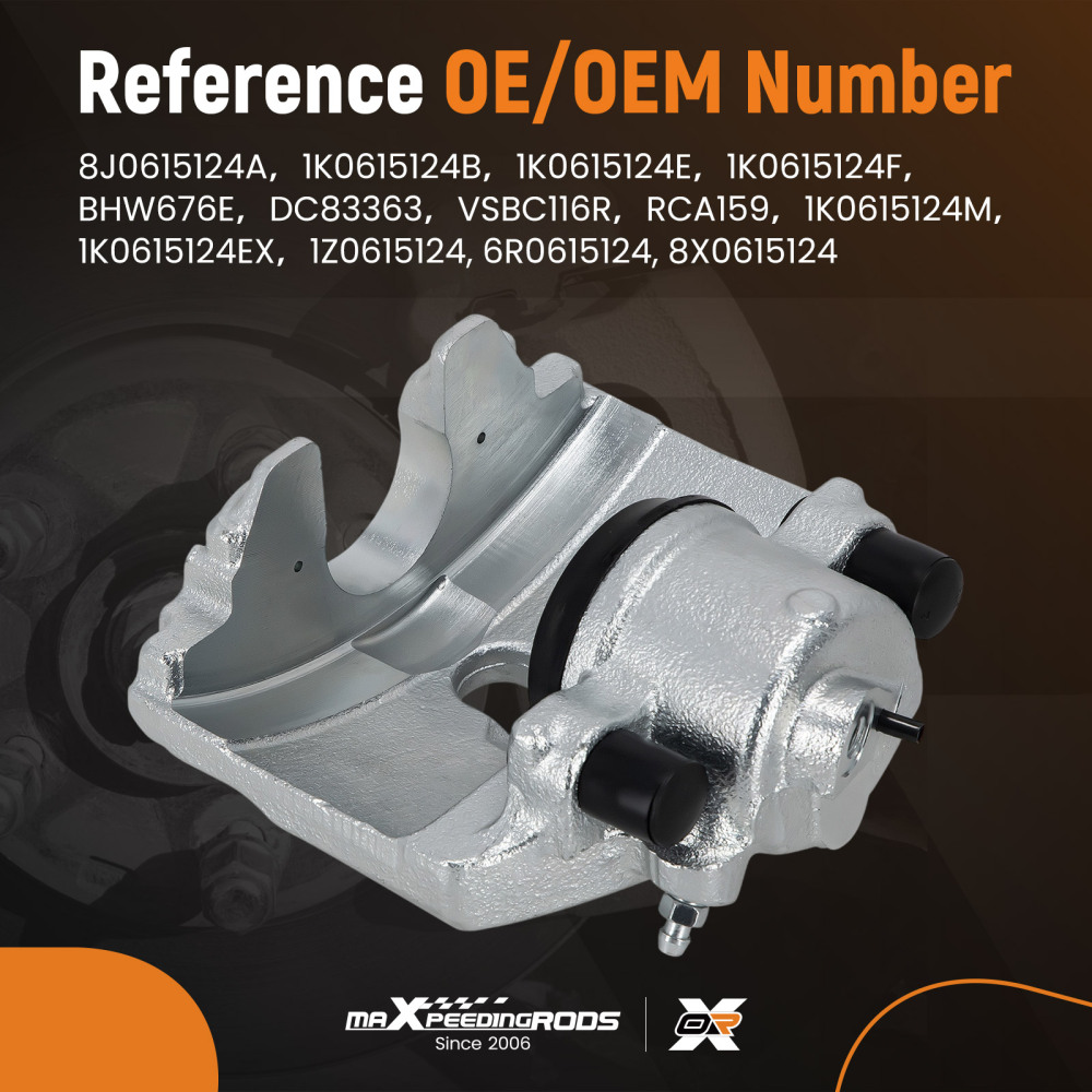 Brake Caliper Front Right compatible for Audi A1 A3 TT 8P1 compatible for Seat Skoda  Compatible for VW Scirocco 137 137