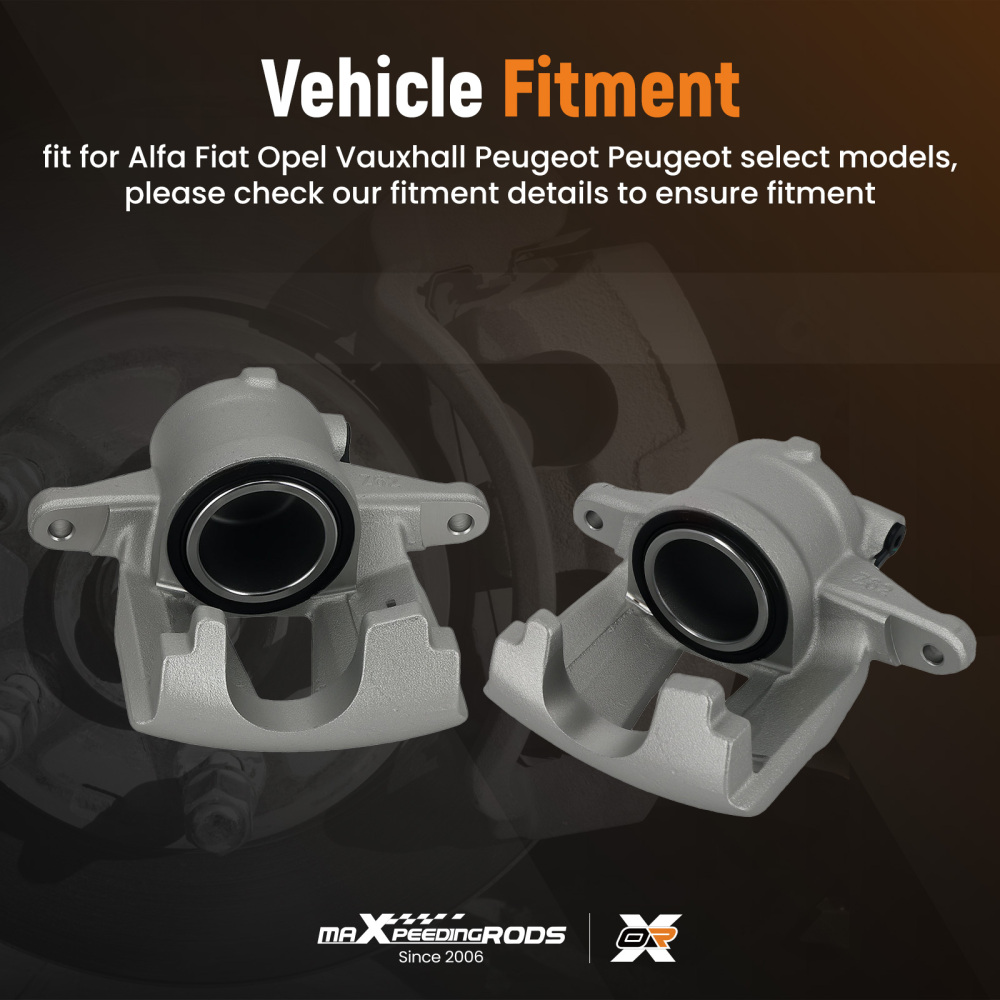 Front Left Right Brake Caliper Floating compatible for Fiat 500 312 Punto 199 compatible for Opel Vauxhall