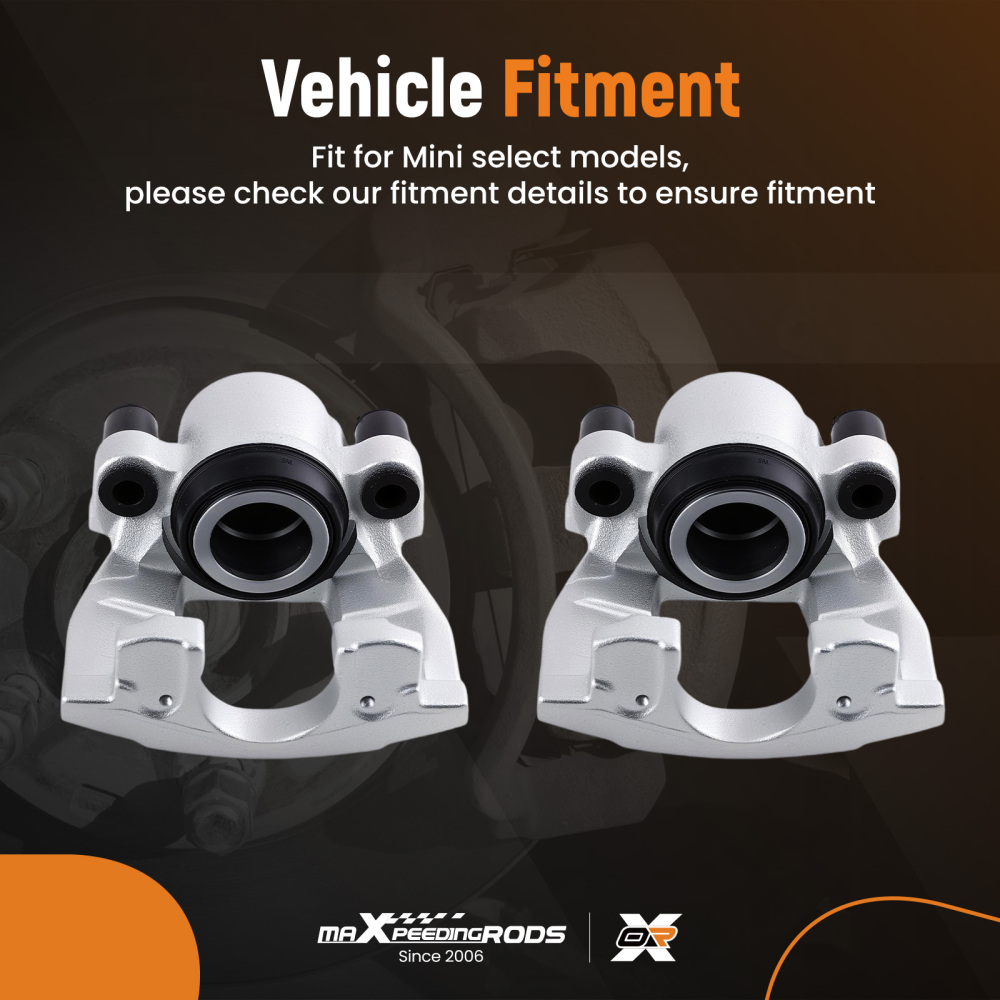 Pair of Front Left Right Brake Calipers compatible for Mini R50 R52 R53 Cooper One 1.4 1.6L