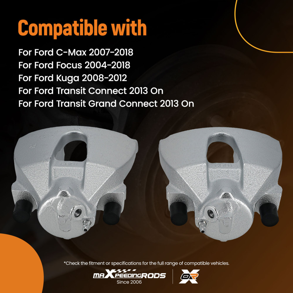 2x Pinza Freno Anteriore compatibile per Ford Focus C-Max 2004-2018 Kuga 08-12 1223616 57mm