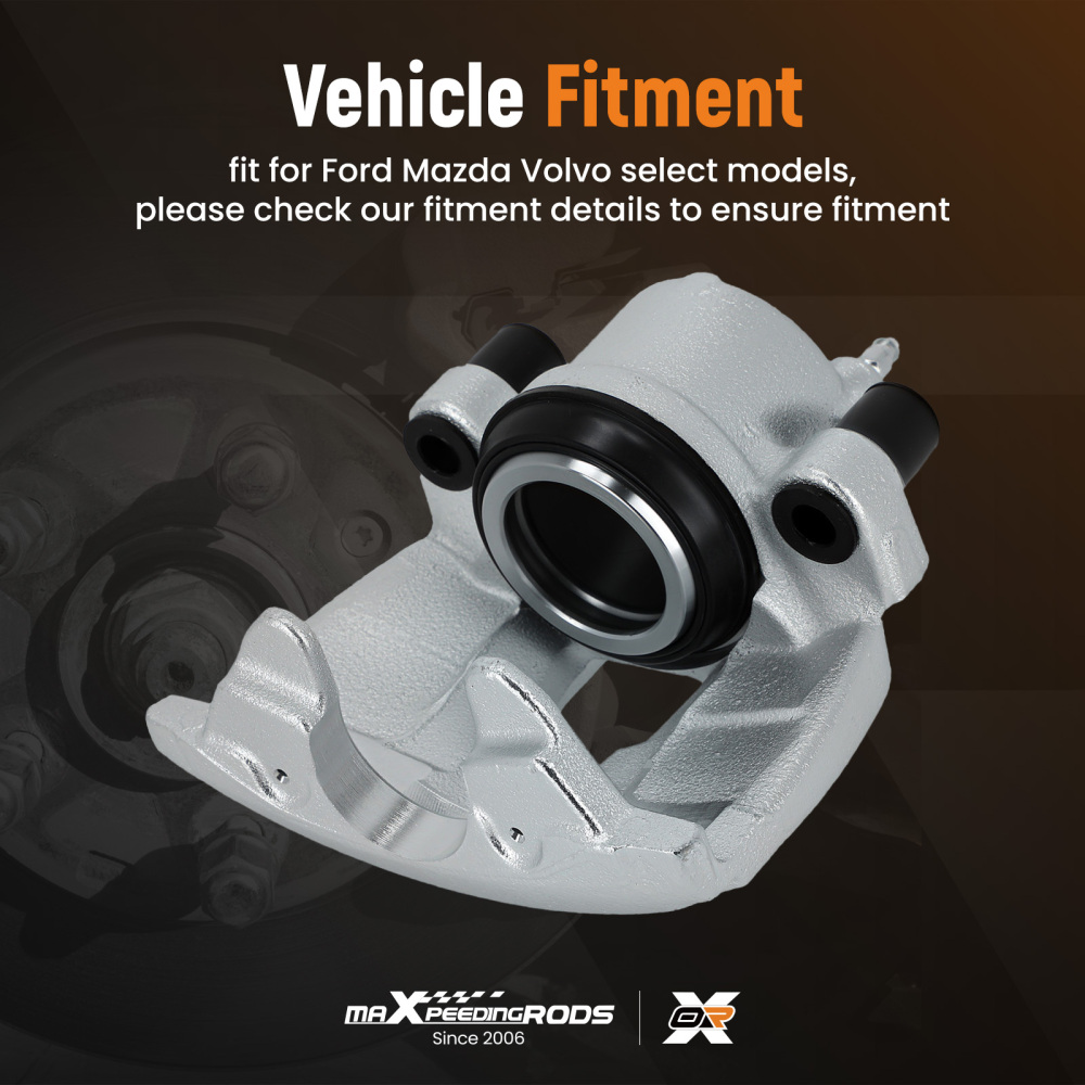 Brake Caliper Front Right compatible for Ford Focus Kuga C-Max compatible for Volvo C30 S40 3M512B294BA