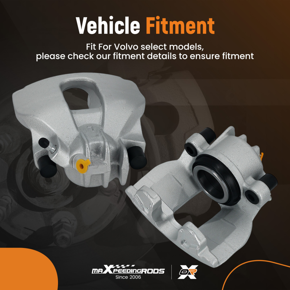 Brake Caliper Front Left Right compatible for Volvo S60 S70 S80 V70 XC70 8602676 304.5mm