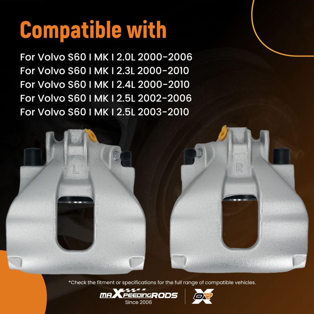 Pinza Freno Anteriore Sinistro + Destro compatibile per Volvo S60 S80 00-2010 8251315286mm