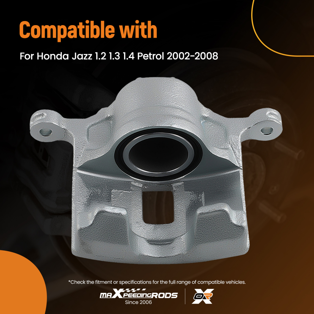 Brake Caliper Front Left compatible for Honda Jazz 1.2 1.3 1.4 Petrol 2002-2008 45019SAA900