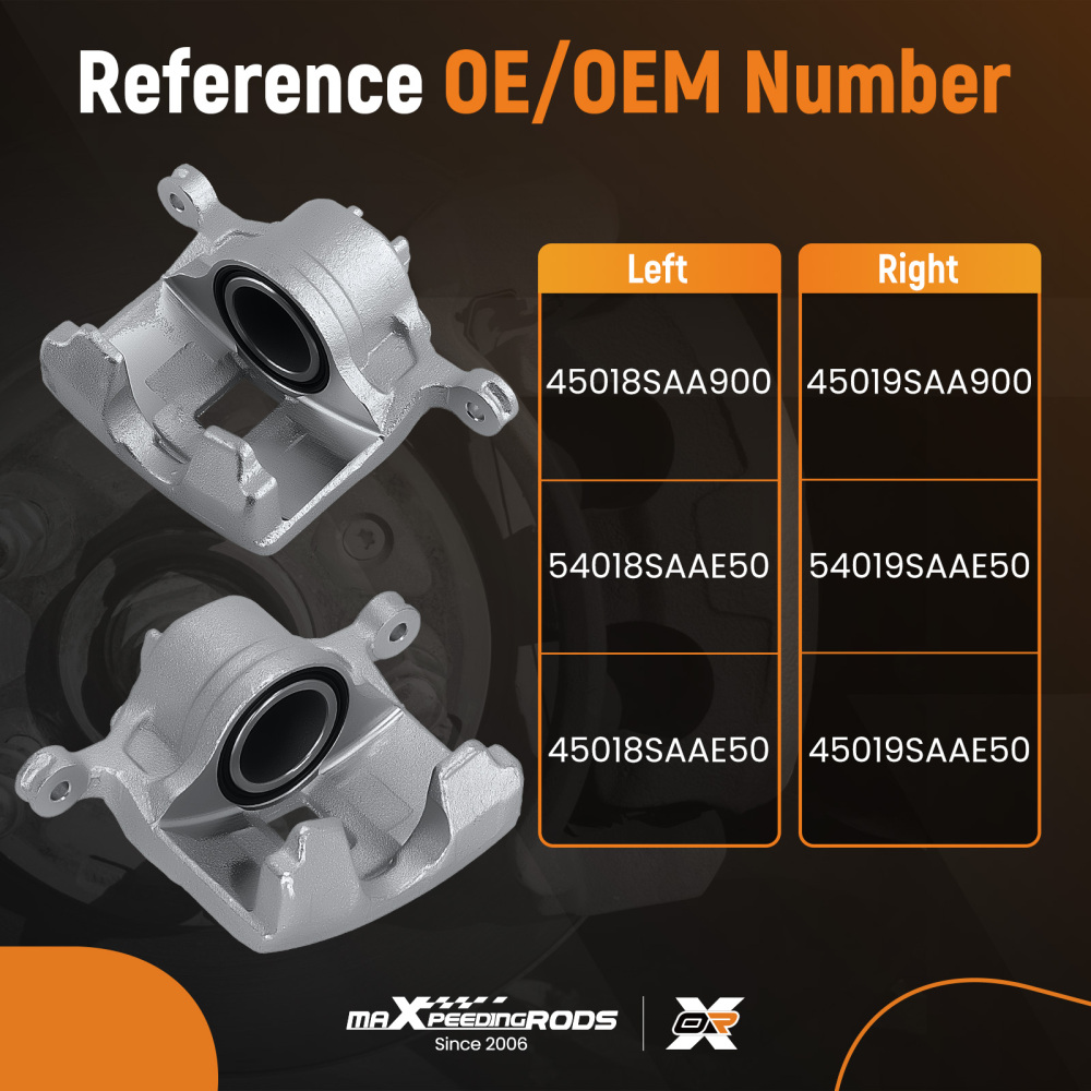 2x Pinza Freno Anteriore Sinistra + Destra compatibile per Honda Jazz 1.2 1.3 1.4 2002-2008