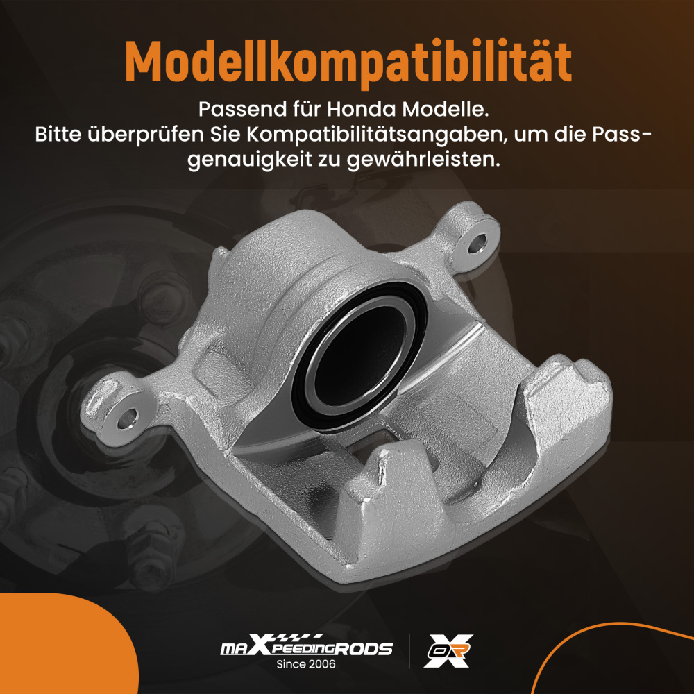 Brake Caliper Front Right 51mm compatible for Honda Jazz 1.2 1.3 1.4 2002-2008 45018SAA900