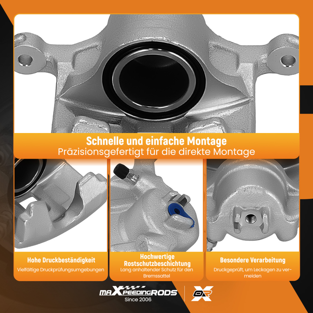 Brake Caliper Front Right 51mm compatible for Honda Jazz 1.2 1.3 1.4 2002-2008 45018SAA900