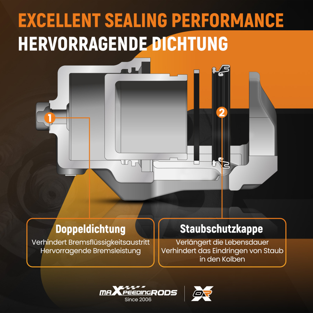 Brake Caliper Front Right 51mm compatible for Honda Jazz 1.2 1.3 1.4 2002-2008 45018SAA900