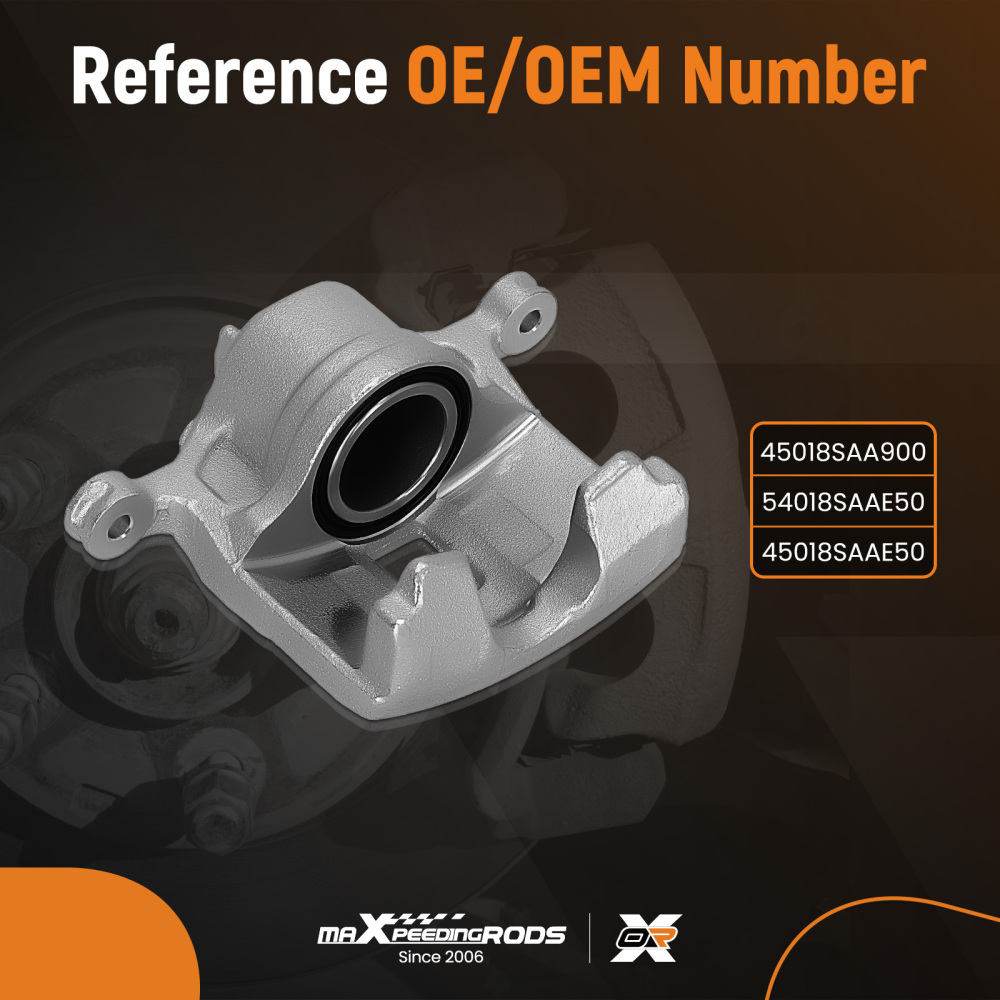 Brake Caliper Front Right 51mm compatible for Honda Jazz 1.2 1.3 1.4 2002-2008 45018SAA900