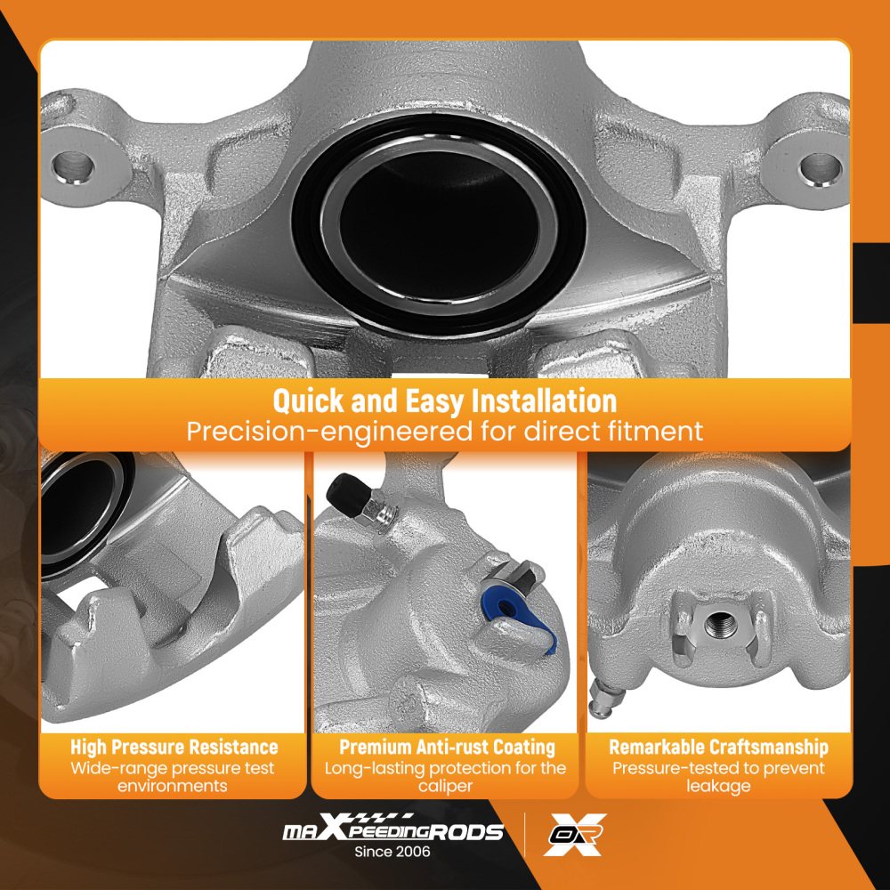 Brake Caliper Front Right 51mm compatible for Honda Jazz 1.2 1.3 1.4 2002-2008 45018SAA900