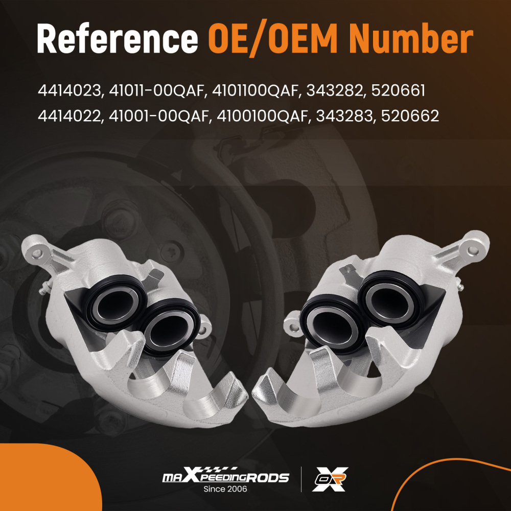 2x Front Brake Caliper compatible for Nissan Primastar compatible for Opel Vivaro compatible for Vauxhall Vivaro X83 40mm