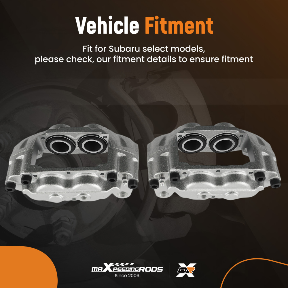 Pair Front LeftRight Brake Caliper compatible for Subaru Impreza WRX 2006-2007 193327