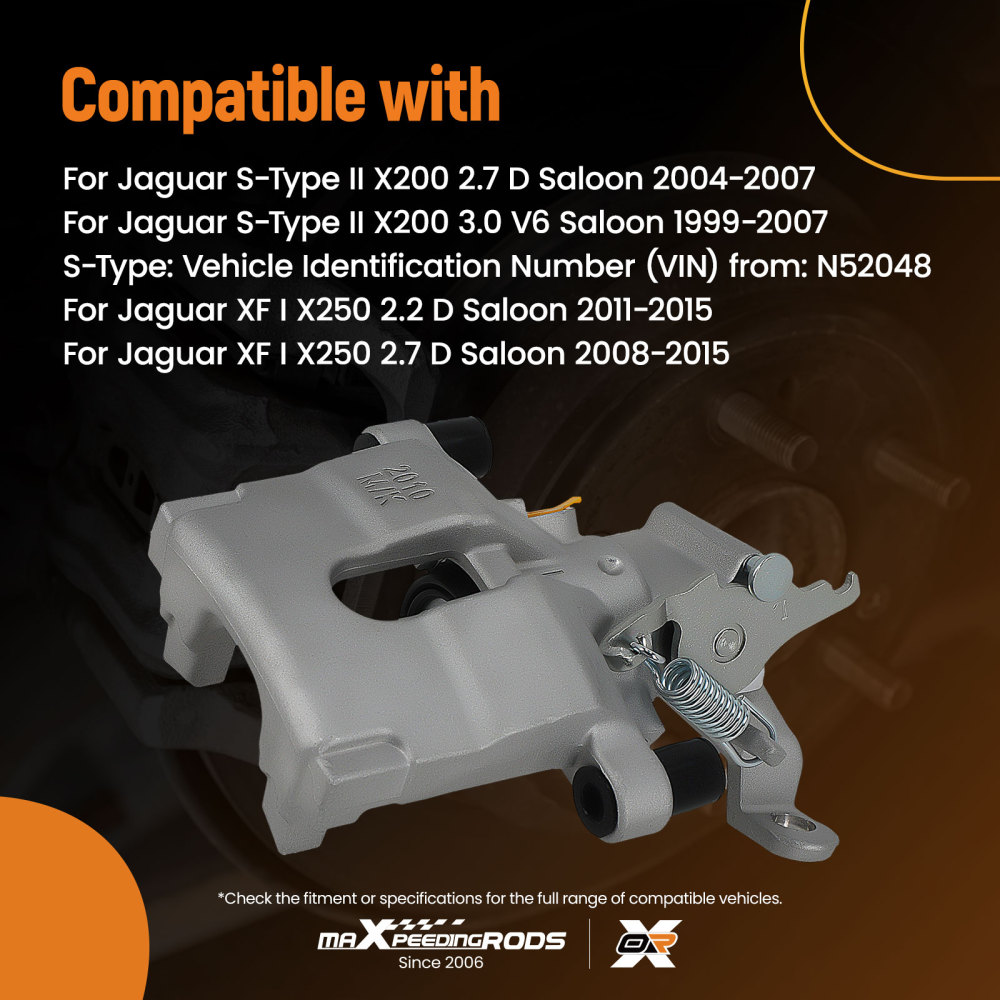 Floating Brake Caliper Rear Left compatible for Jaguar XF X250 XJ X351 2008-2019 C2C27299