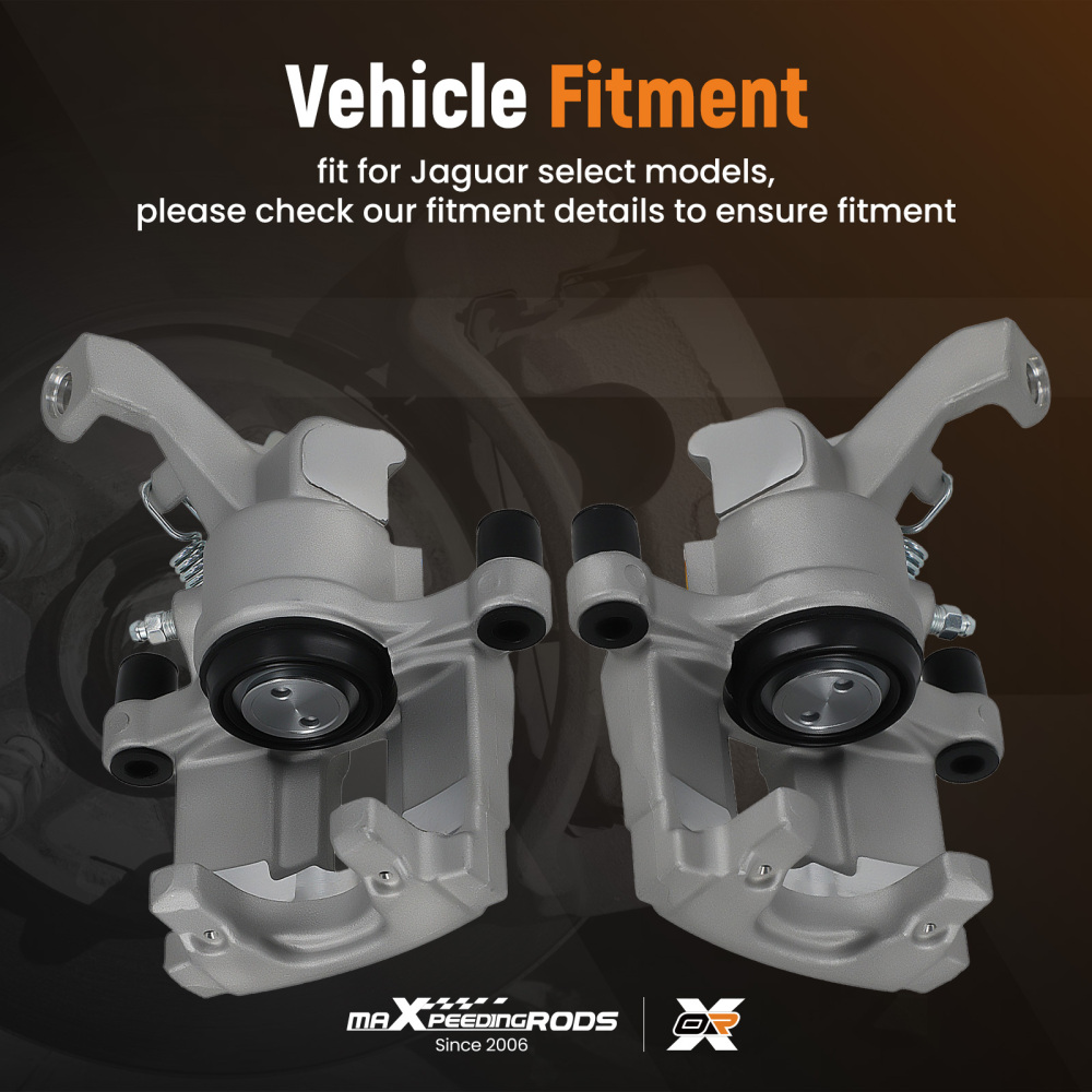 2x Rear Brake Caliper compatible for Jaguar XF I X250 S-Type II X200 XJ 2008-2015 C2P12432