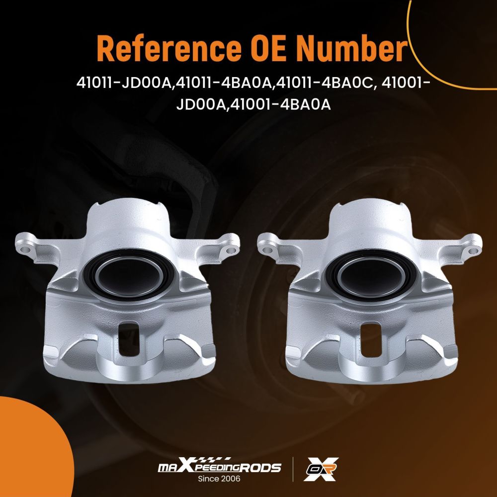 Front Left Right Brake Caliper compatible for Nissan Qashqai MK I 2007-13 X-Trail T31 60mm