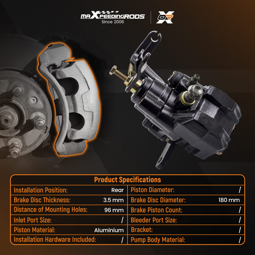 Rear Brake Caliper Kit compatible for Yamaha Banshee Warrior Blaster Raptor 350 YFM350