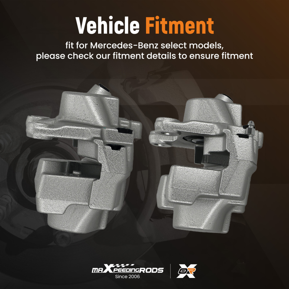 2x Rear Brake Caliper compatible for Mercedes SLK200 SLK280 SLK300 SLK350 0034239798 290mm