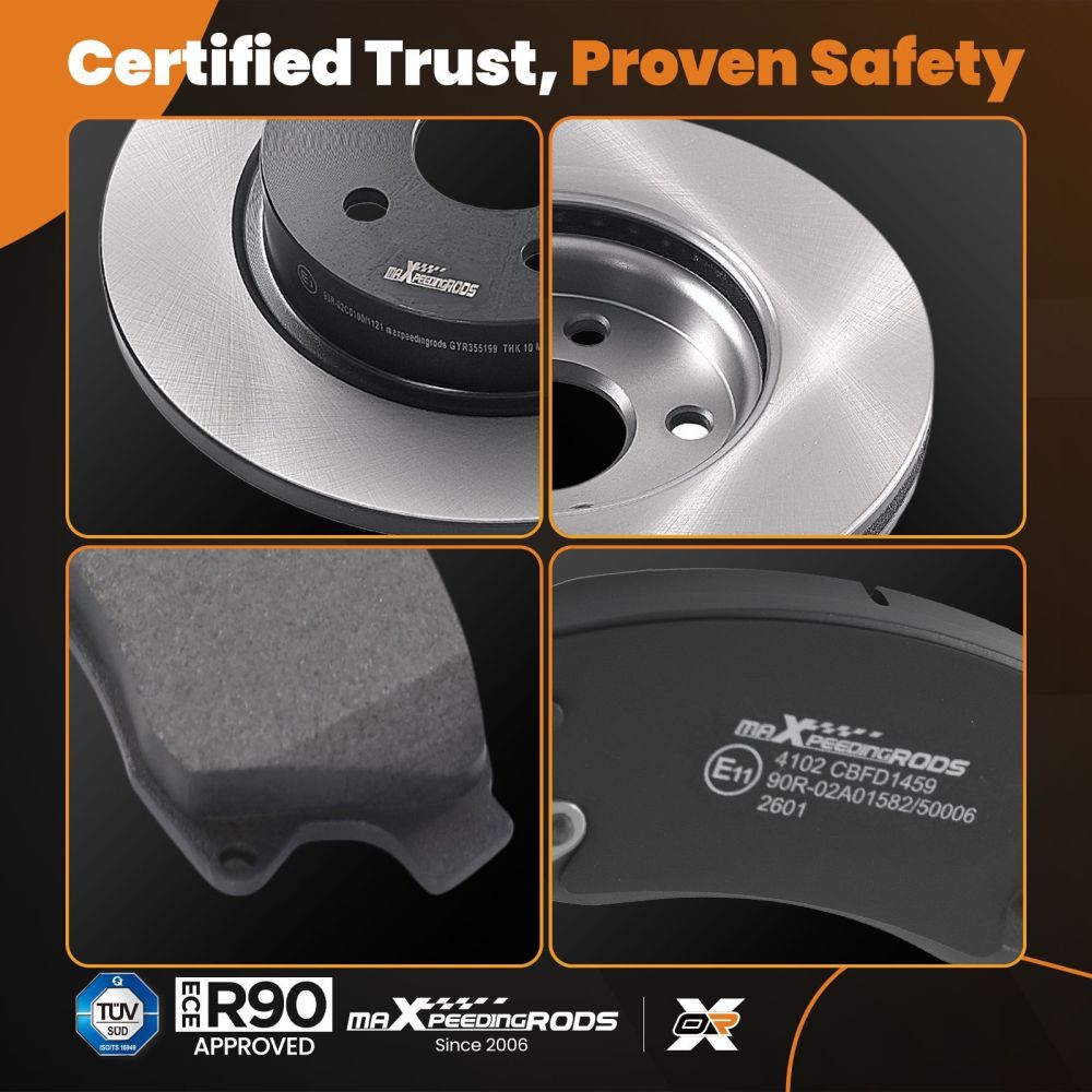 FrontRear Brake Discs and Pads compatible for Chevrolet Cruze Hatch/Compatible for Opel 11-17 13502134