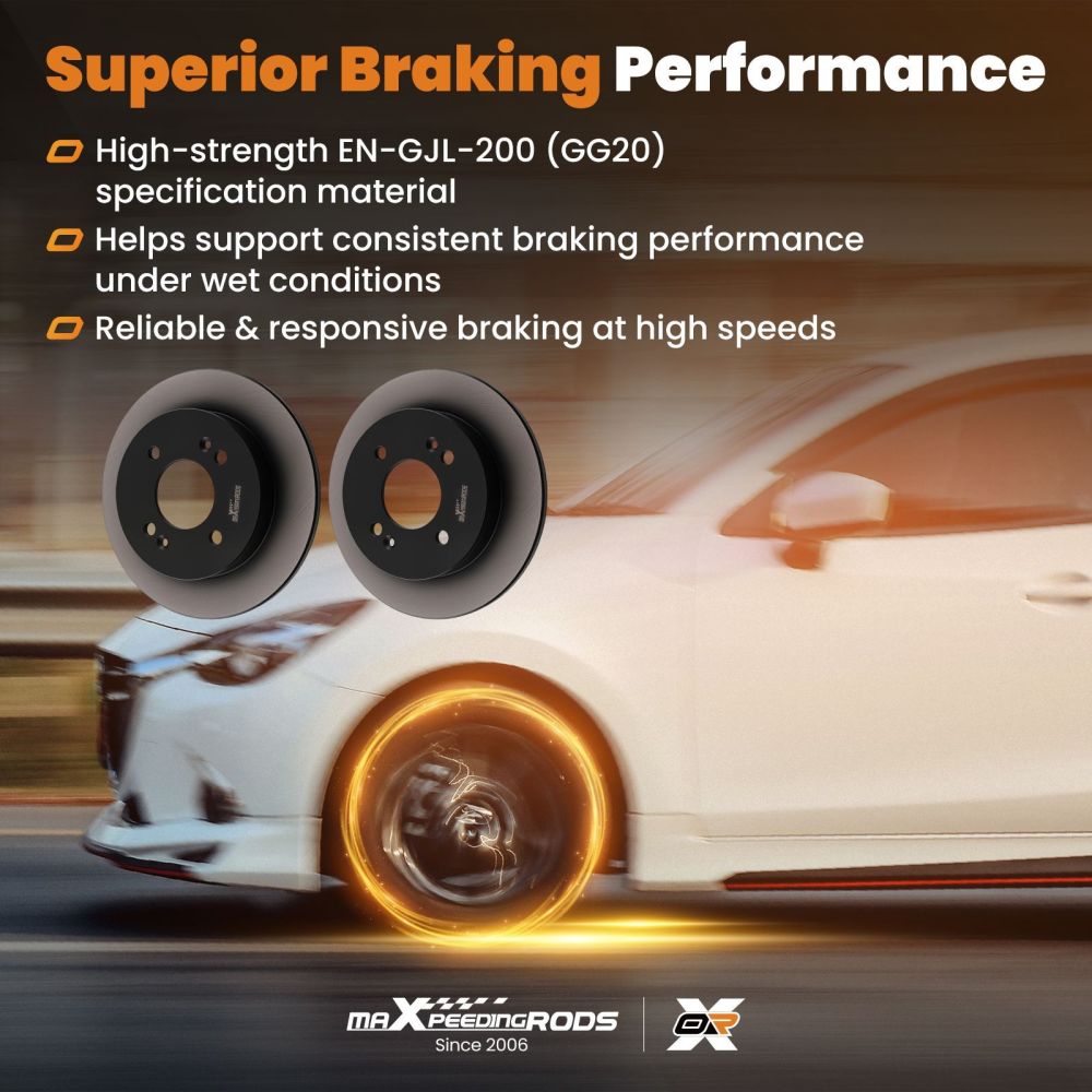 Brake DiscsPads Rear compatible for Hyundai i10 I PA 2008-2013 583020XA00 5830207A00